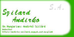 szilard andirko business card
